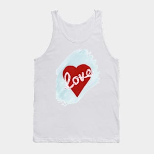 Red Heart and Love. Love Heart. Valentines Love heart Tank Top